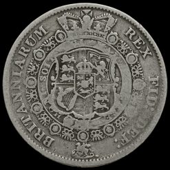1817 George III Milled Silver 'Bull Head' Half Crown Reverse
