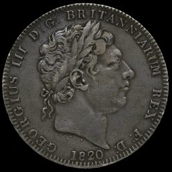 1820 George III Milled Silver LX Crown Obverse