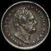 1834 William IV Milled Silver Three-Halfpence Obverse