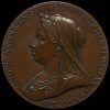 1897 Queen Victoria Official Diamond Jubilee Large Bronze Medal Obverse
