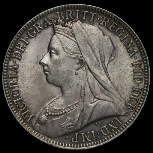 1900 Queen Victoria Veiled Head Silver Florin Obverse
