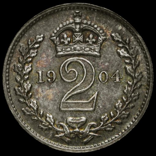 1904 Edward VII Silver Maundy Twopence Reverse