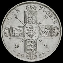 1911 George V Silver Florin Reverse