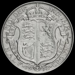 1912 George V Silver Half Crown Reverse