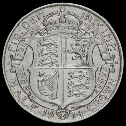 1914 George V Silver Half Crown Reverse