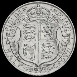 1915 George V Silver Half Crown Reverse