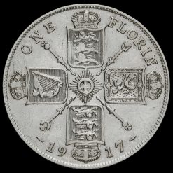 1917 George V Silver Florin Reverse