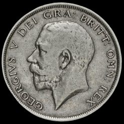1917 George V Silver Half Crown Obverse