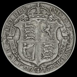 1917 George V Silver Half Crown Reverse