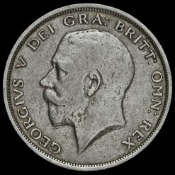 1917 George V Silver Half Crown Obverse
