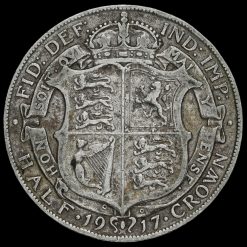 1917 George V Silver Half Crown Reverse