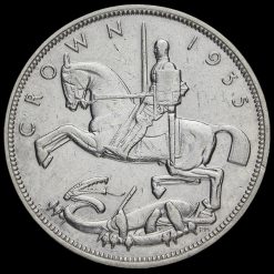 1935 King George V Rocking Horse Silver Jubilee Crown Reverse