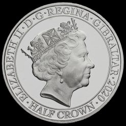 Gibraltar 2020 Silver Proof Half Crown Obverse
