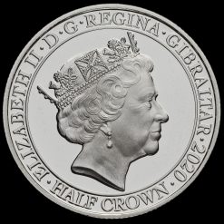 Gibraltar 2020 Silver Proof Half Crown Obverse