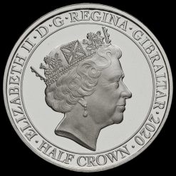 Gibraltar 2020 Silver Proof Half Crown Obverse