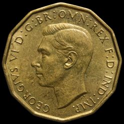 1943 George VI Brass Threepence Obverse