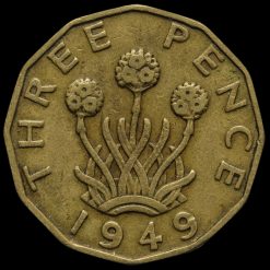 1949 George VI Brass Threepence Reverse