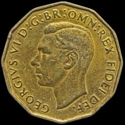 1949 George VI Brass Threepence Obverse