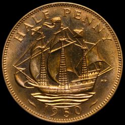1950 George VI Bronze Proof Halfpenny Reverse