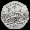 1983 Isle of Man Silver Proof Christmas 50p Coin Reverse