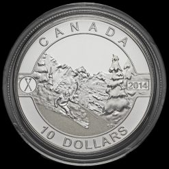 Canada 2013 .999 Silver 10 Dollars, Skiing Canada's Slopes Reverse