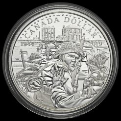 Canada 2019 Proof .999 Silver Dollar, The 75th Anniversary of D-Day Reverse