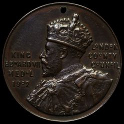 King Edward VII Medal London County Council for Punctual Attendance Obverse