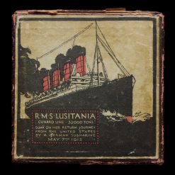 The Sinking of RMS Lusitania 1915 WW1 British Propaganda Medal Box