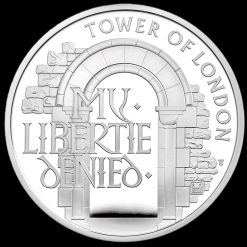 2020 Tower of London Collection, The Infamous Prison Silver Proof £5 Reverse