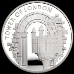 2020 Tower of London Collection, The White Tower Silver Proof £5 Reverse