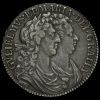 1689 William and Mary Early Milled Silver Half Crown Obverse