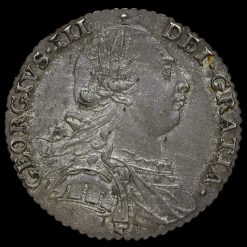 1787 George III Early Milled Silver Shilling Obverse