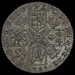 1787 George III Early Milled Silver Shilling Reverse