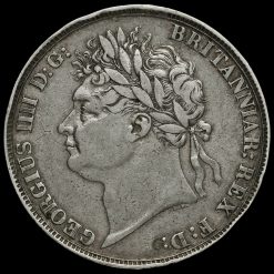 1821 George IV Milled Silver Secundo Crown Obverse