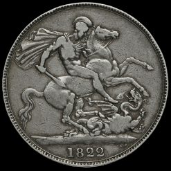 1821 George IV Milled Silver Secundo Crown Reverse