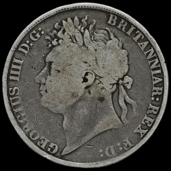 1821 George IV Milled Silver Secundo Crown Obverse