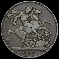 1821 George IV Milled Silver Secundo Crown Reverse