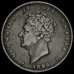 1826 George IV Milled Silver Shilling Obverse