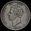 1826 George IV Milled Silver Shilling Obverse