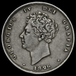 1826 George IV Milled Silver Shilling Obverse