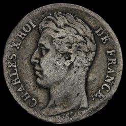 France 1828 Charles X Silver 1/2 Franc Obverse