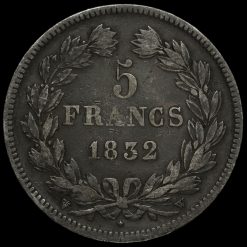 France 1832 Louis-Philippe I Silver 5 Francs Reverse