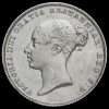 1856 Queen Victoria Young Head Silver Sixpence Obverse