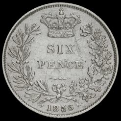 1856 Queen Victoria Young Head Silver Sixpence Reverse