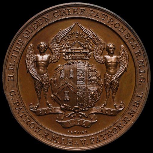 1887 Queen Victoria Golden Jubilee Large Bronze Medal by G Kenning Reverse