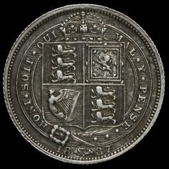 1887 Victoria Jubilee Head Sixpence Reverse