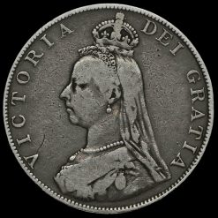 1887 Queen Victoria Jubilee Head Silver Double Florin Obverse