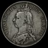 1887 Queen Victoria Jubilee Head Silver Half Crown Obverse