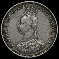 1887 Queen Victoria Jubilee Head Silver Shilling Obverse