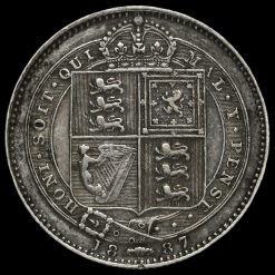 1887 Queen Victoria Jubilee Head Silver Shilling Reverse